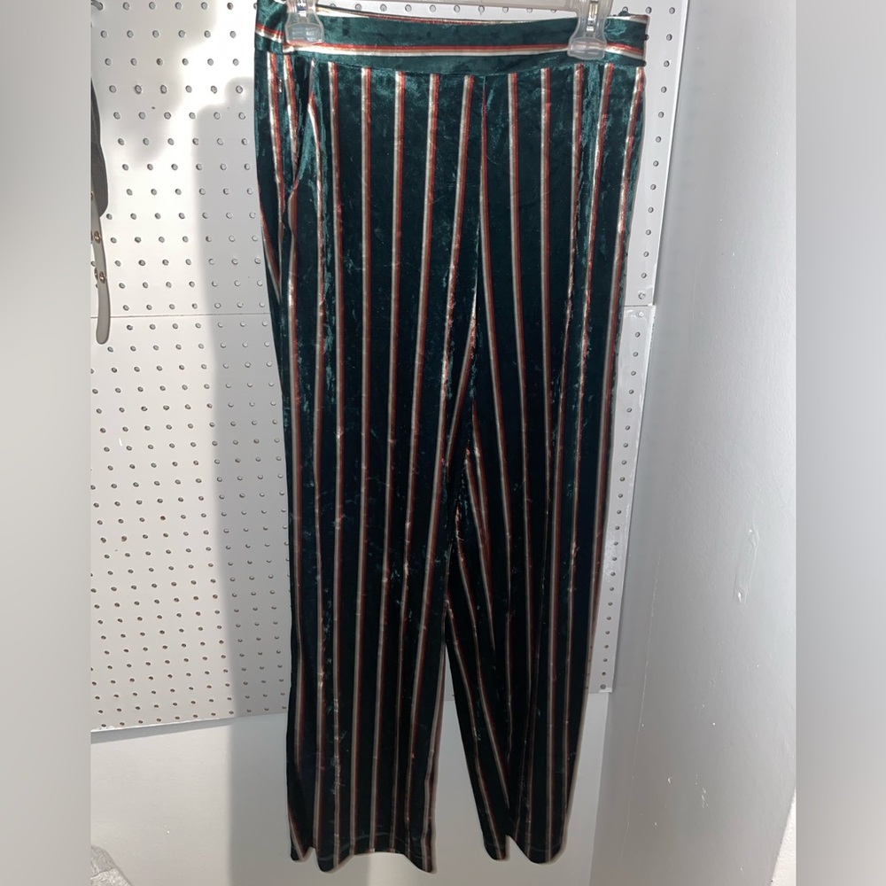 Velvet Striped Pants